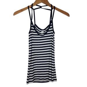 BP | Navy Blue and White Striped Tank Top